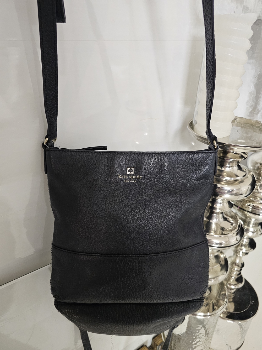 Kate Spade Southcourt Ave Cora Black Leather Crossbody Bag